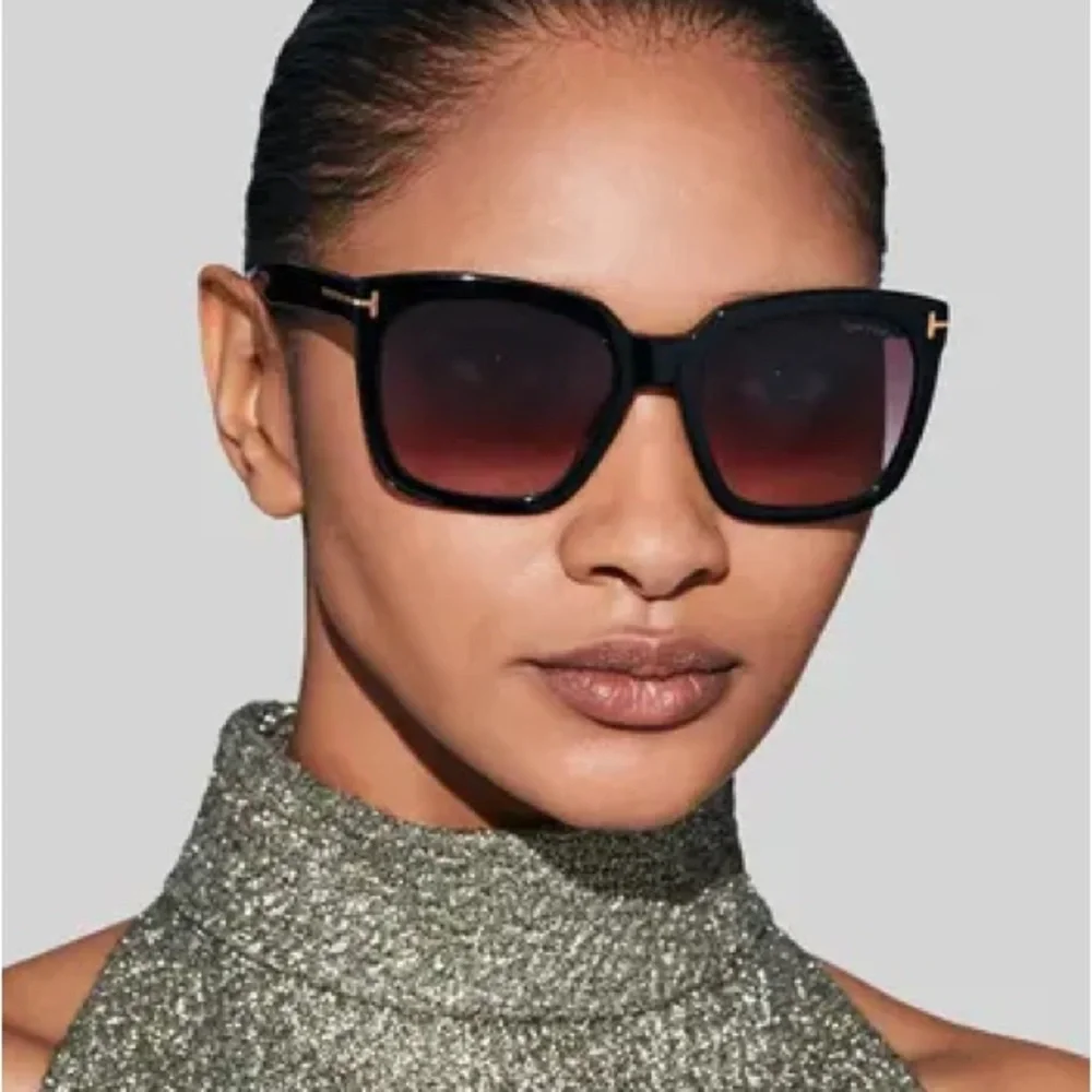 Authentic Tom Ford AMARRA FT 0502 Black Square Polarized Sunglasses new in box